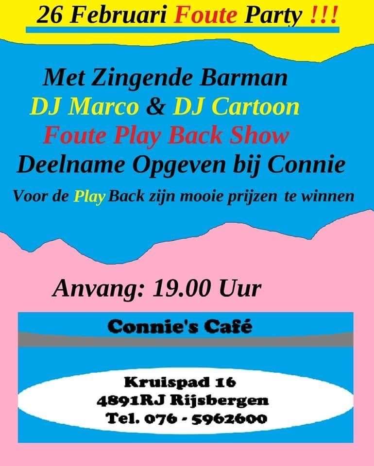 Connie's cafe - Foute Party.