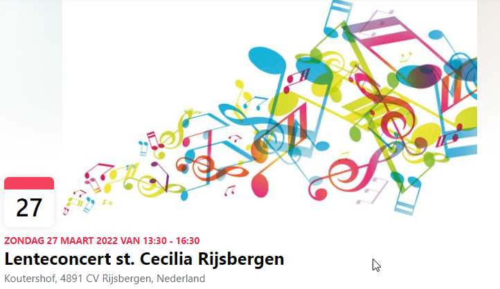 Lente concert St Cecilia Rijsbergen in de Koutershof