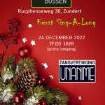 Zangvereniging Unanime organiseert Kerst sing-a-long