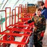 Foto het aardbeienterras