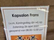 Openingstijden Kapsalon Frans