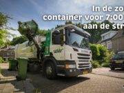 Zomer? Container om 07.00 uur aan straat