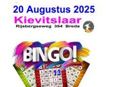 Bingo Kievitslaar – 20 augustus