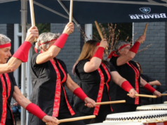 Tomodachi Taiko optreden bij Bonsai Vereniging Brabant